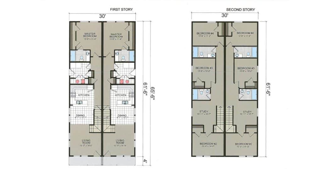 multi family everyday home floor plan with all dimensions