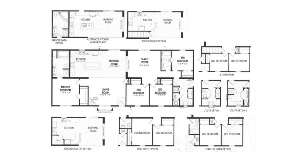 Several floor plans for home