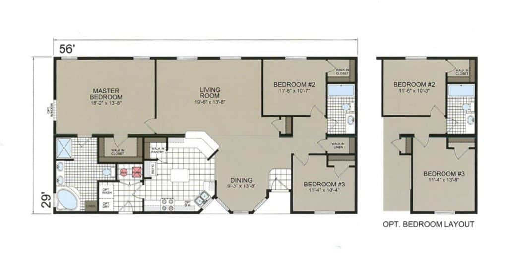 optional bedroom layout floor plan