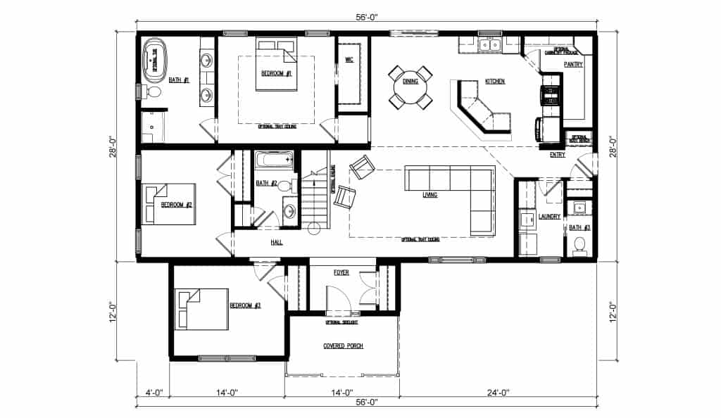 Brazos System Built Custom Model Home Floor Plan