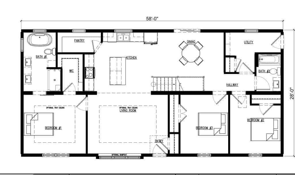 Dawson System Built Custom Model Home Floor Plan