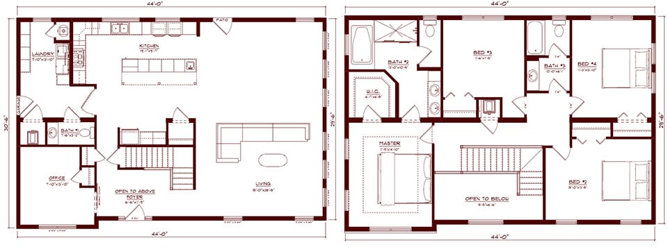 Normandy System Built Custom Model Home Floor Plan