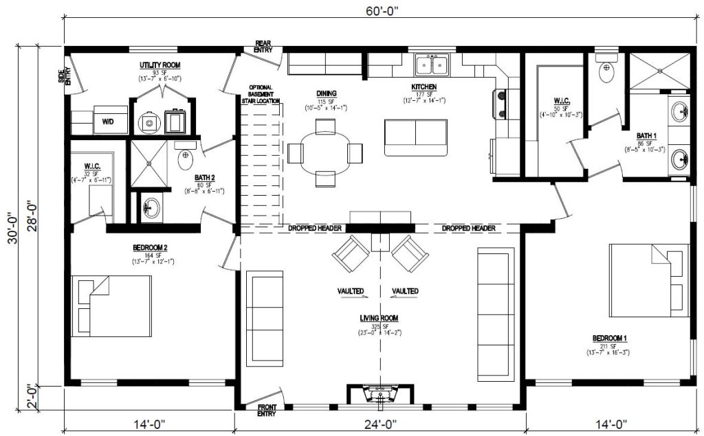Cabin System Built Custom Model Home Floor Plan