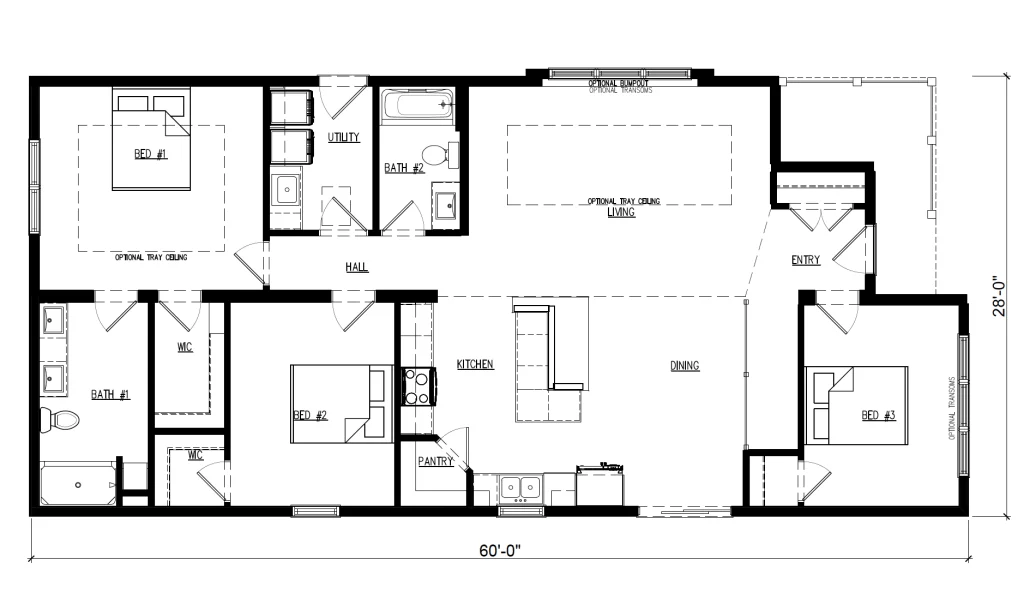 Roscoe System Built Custom Model Home Floor Plan